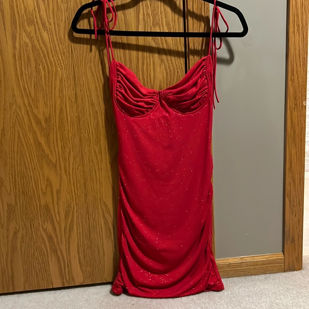 Red sparkly dress